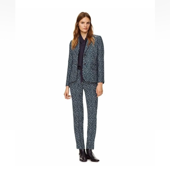 EUC - Tory Burch Confettia Wool Blend Jacquard Trouser Ankle Pants - size 6 - Picture 2 of 6